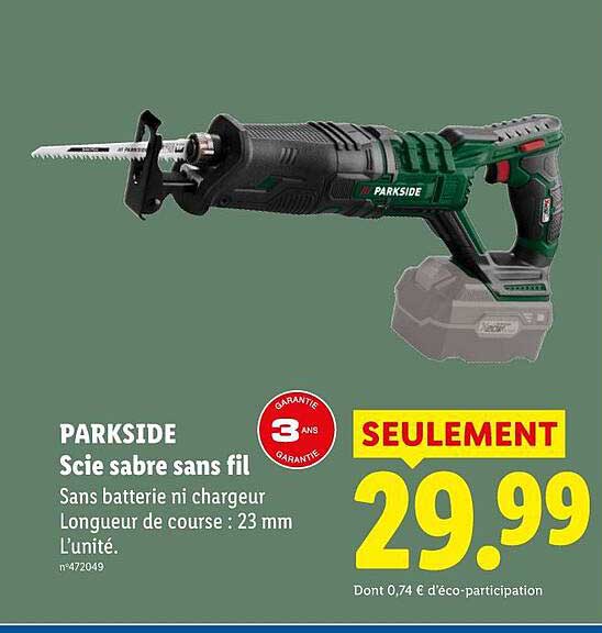 PARKSIDE Scie sabre sans fil