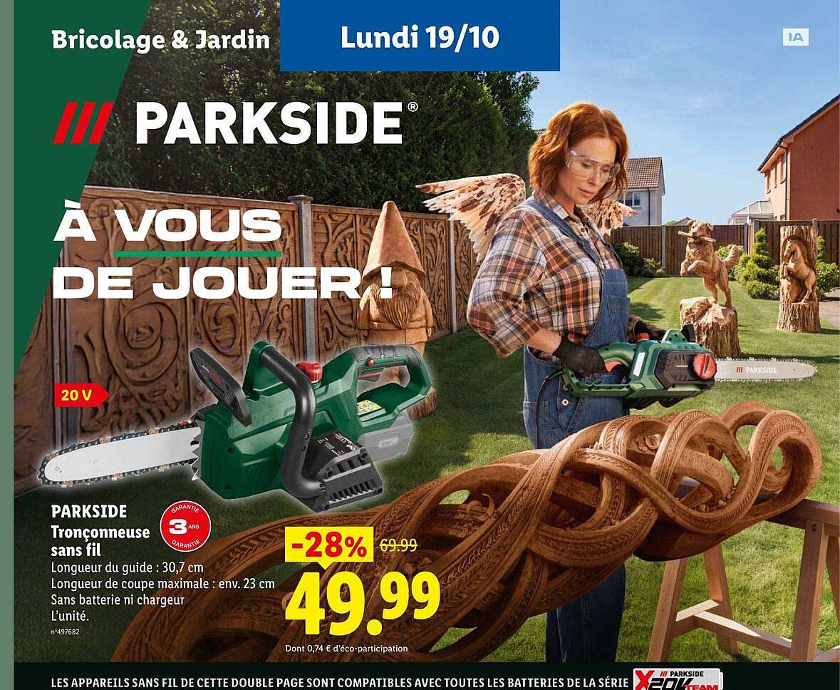 PARKSIDE Tronçonneuse sans fil
