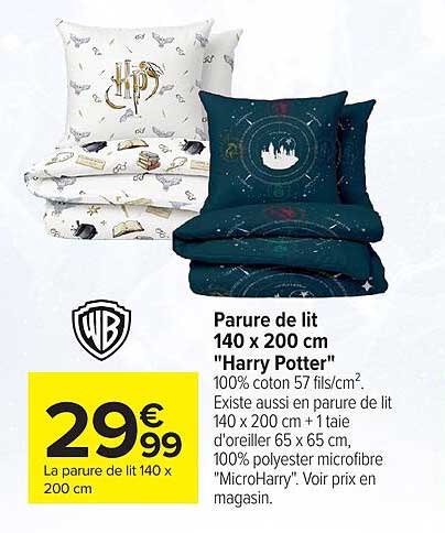 Parure de lit 140 x 200 cm "Harry Potter"