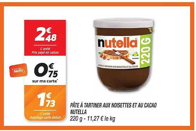 PÂTE À TARTINER AUX NOISETTES ET AU CACAO NUTELLA