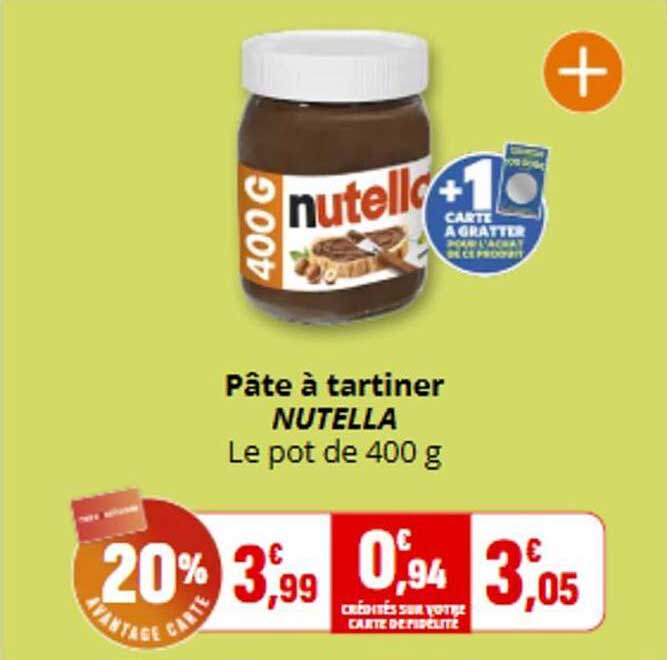 Pâte à tartiner NUTELLA Le pot de 400 g