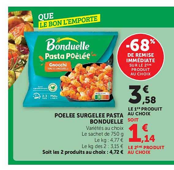 PÂTÉE SURGELÉE PASTA BONDUELLE