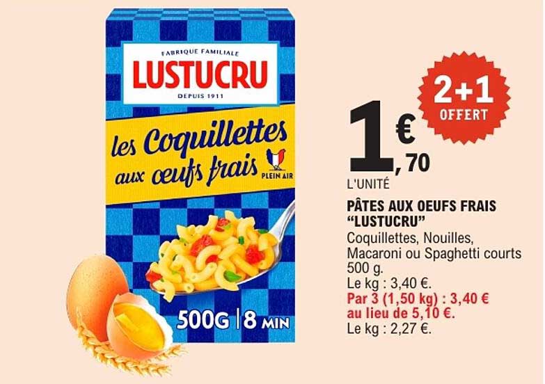 PÂTES AUX OEUFS FRAIS “LUSTUCRU”