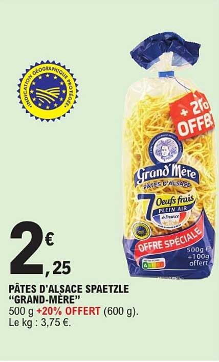 PÂTES D’ALSACE SPAETZLE “GRAND-MÈRE”