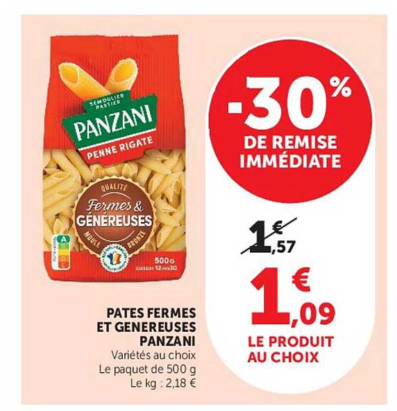 PATES FERMES ET GENEREUSES PANZANI