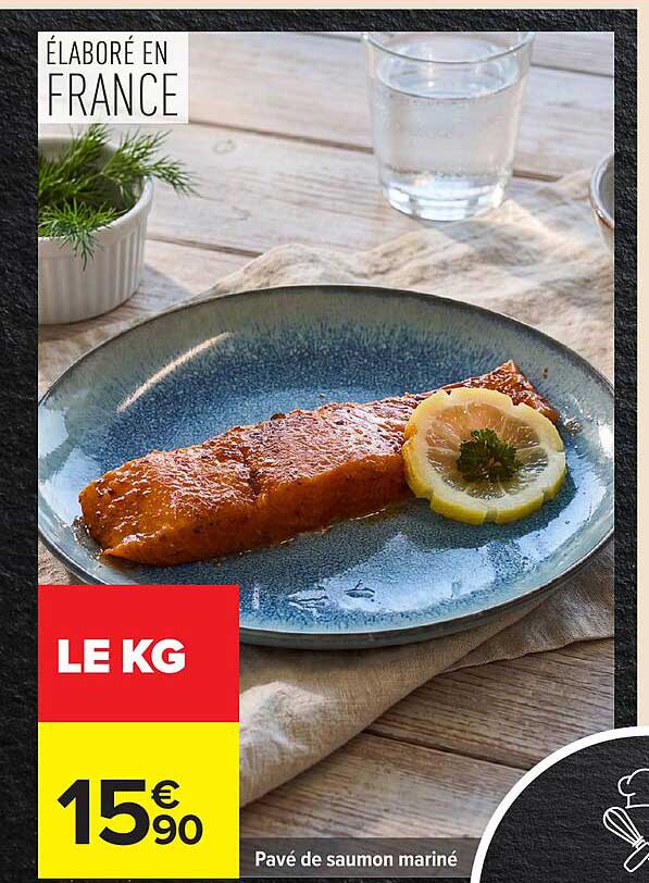 Pavé de saumon mariné