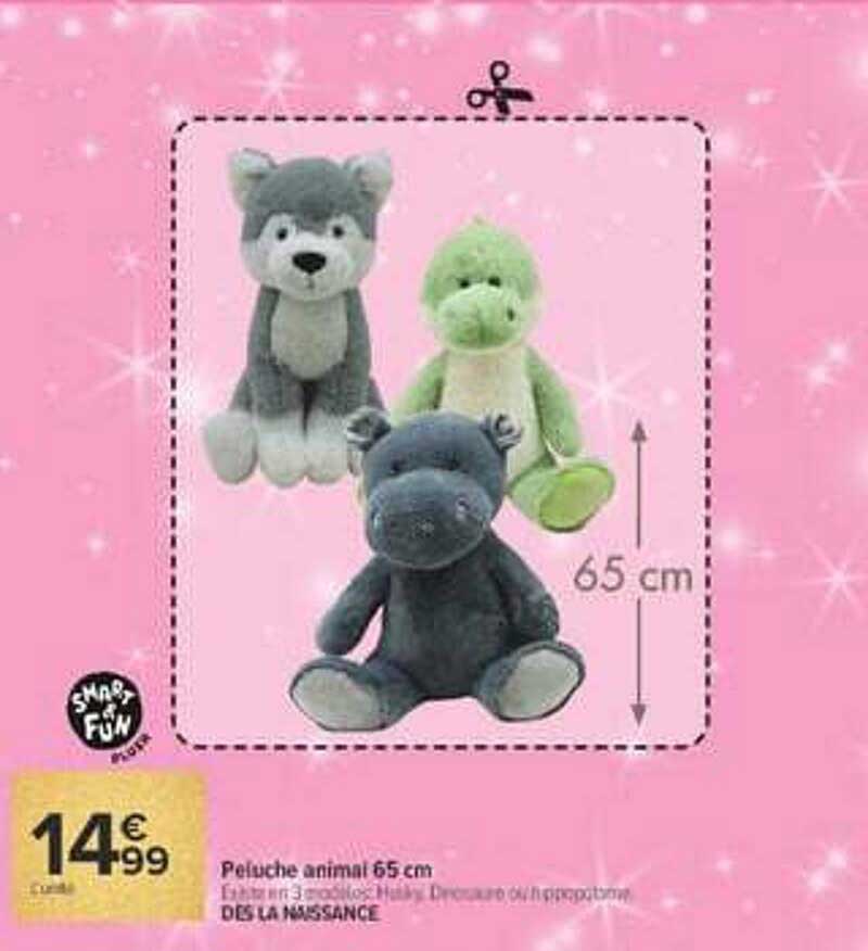 Peluche animal 65 cm
