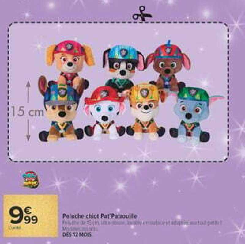 Peluche chiot Pat'Patrouille