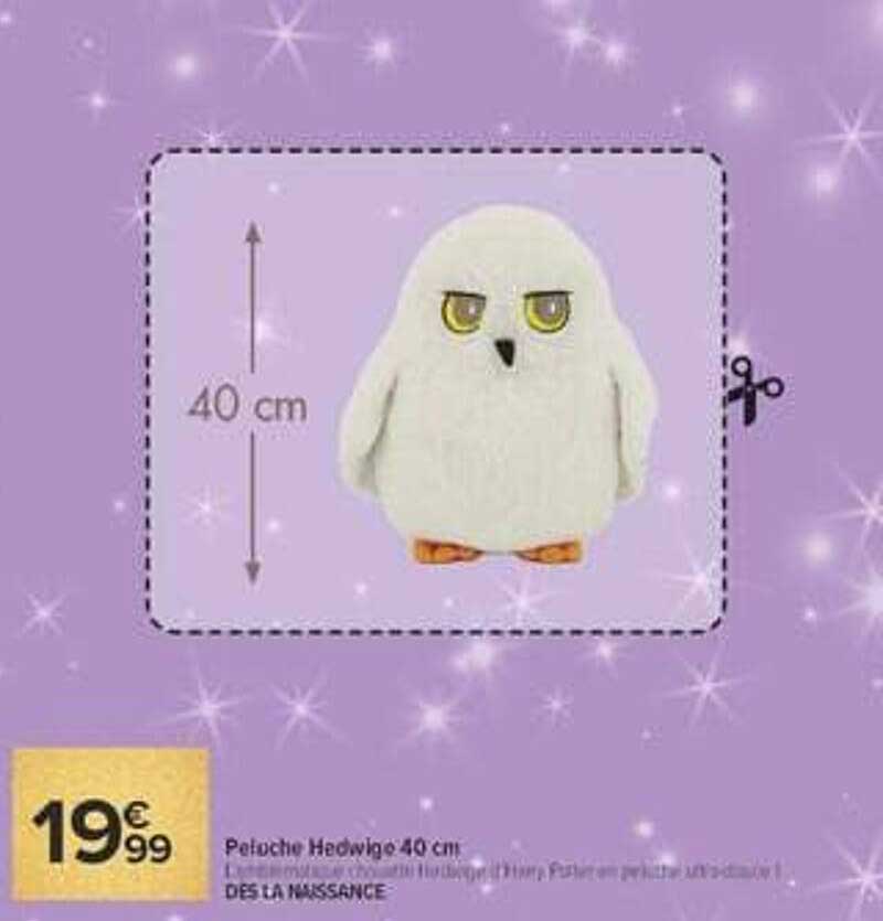Peluche Hedwige 40 cm