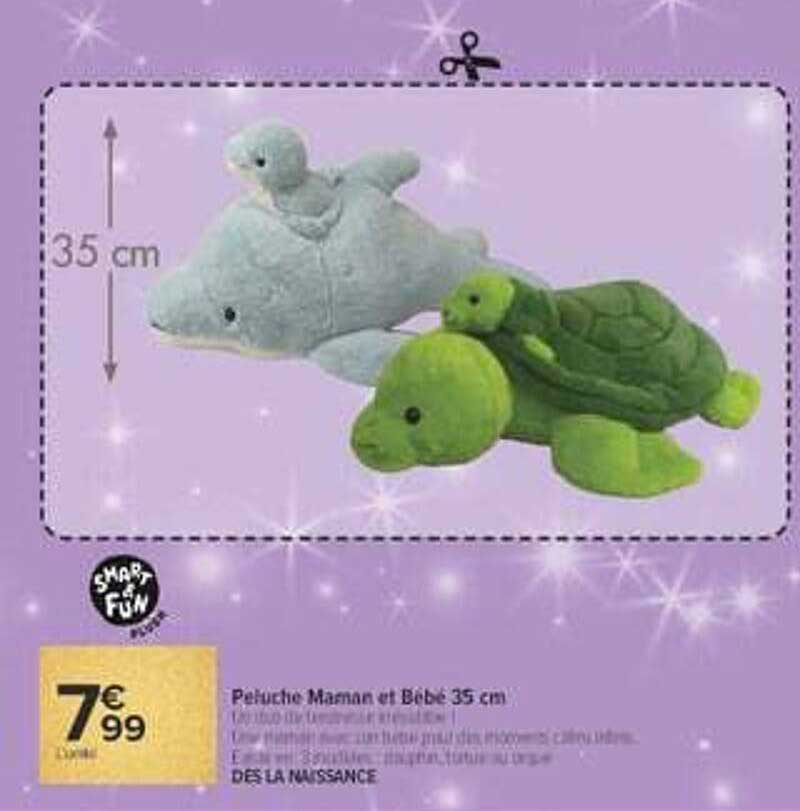 Peluche Maman et Bébé 35 cm