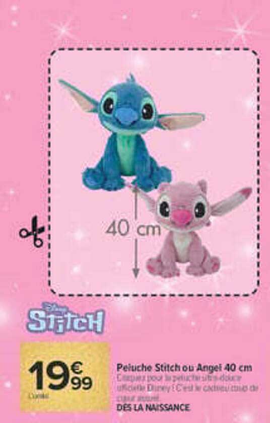 Peluche Stitch ou Angel 40 cm
