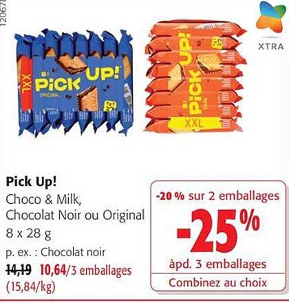 Pick Up! Choco & Milk, Chocolat Noir ou Original