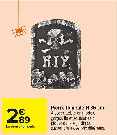 Pierre tombale H 36 cm