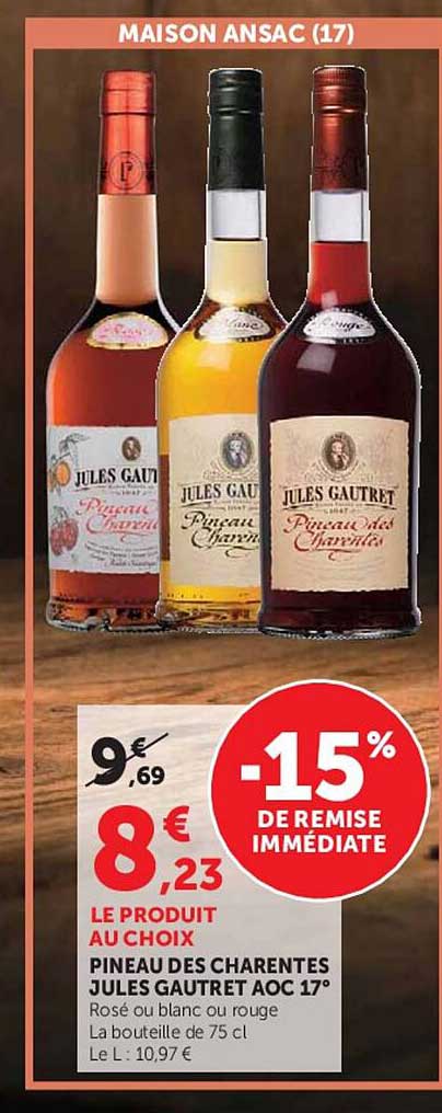 PINEAU DES CHARENTES JULES GAUTRET AOC 17°