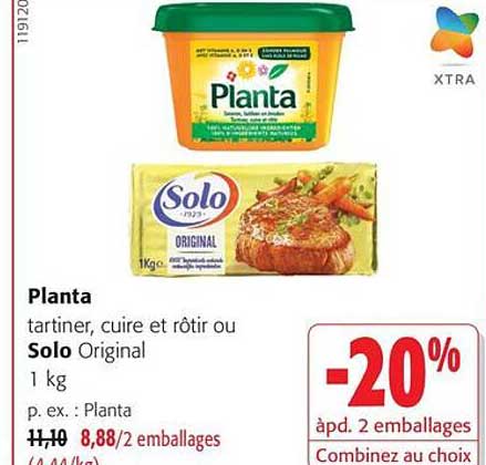 Planta tartiner, cuire et rôtir ou Solo Original 1 kg