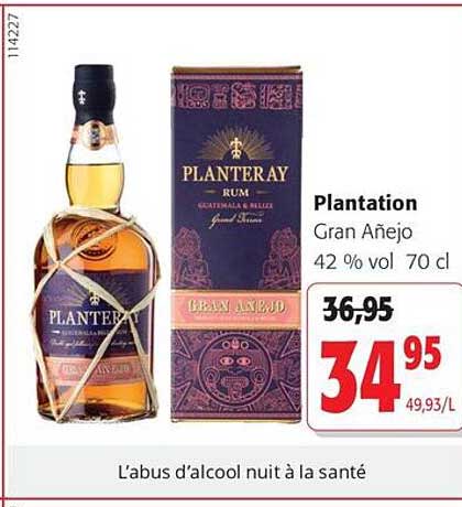 Plantation Gran Anejo 42 % vol 70 cl