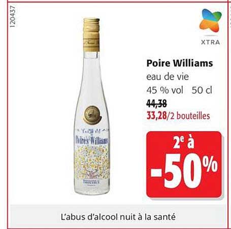 Poire Williams eau de vie 45 % vol 50 cl