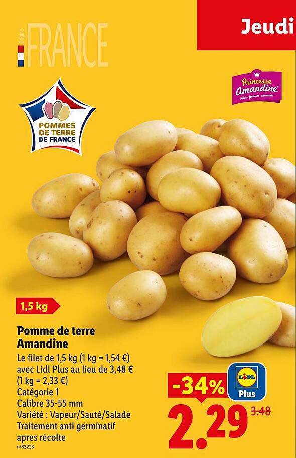 Pomme de terre Amandine