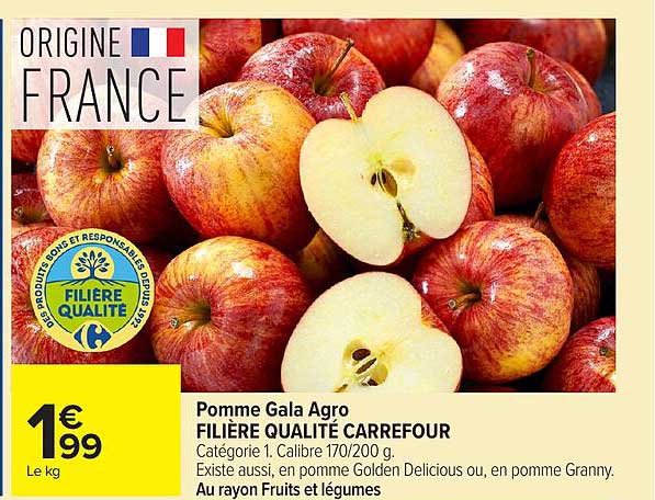 Pomme Gala Agro FILIÈRE QUALITÉ CARREFOUR