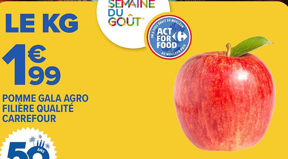 POMME GALA AGRO FILIÈRE QUALITÉ CARREFOUR
