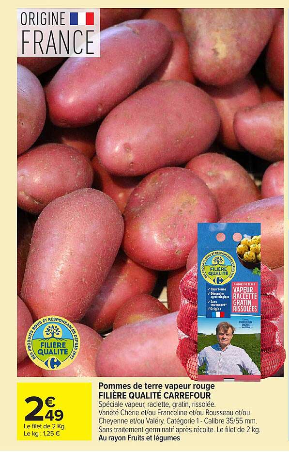 Pommes de terre vapeur rouge FILIÈRE QUALITÉ CARREFOUR