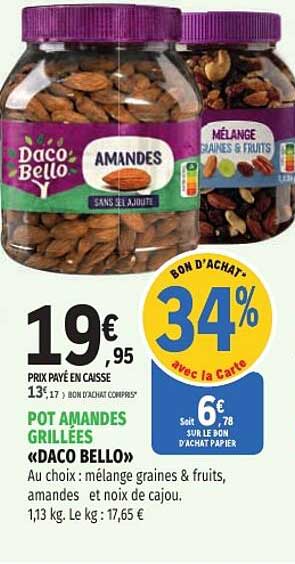 POT AMANDES GRILLÉES «DACO BELLO»