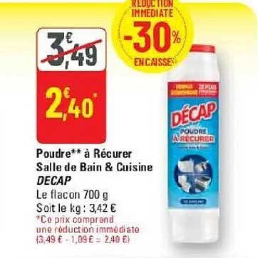 Poudre** à Récurer Salle de Bain & Cuisine DECAP Le flacon 700 g