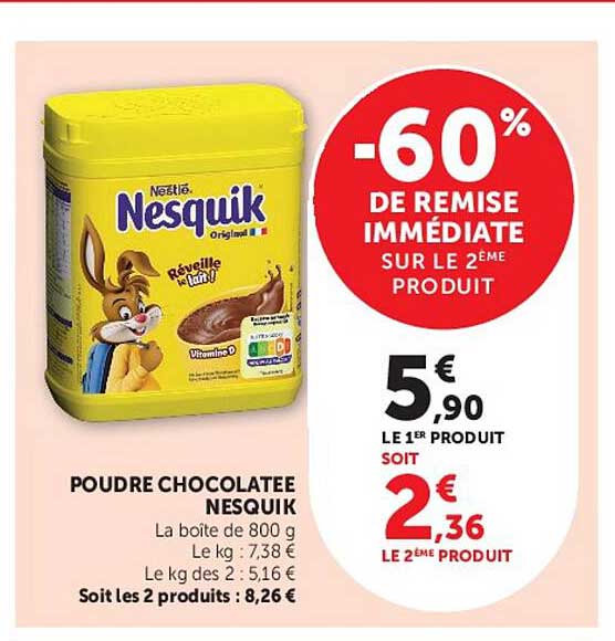 POUDRE CHOCOLATEE NESQUIK