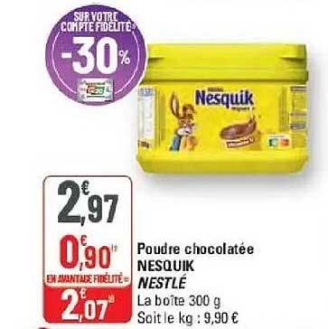 Poudre chocolatée NESQUIK NESTLE