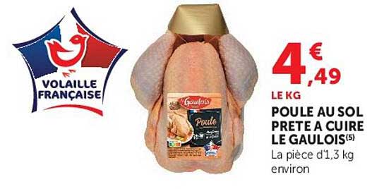 POULE AU SOL PRETE A CUIRE LE GAULOIS