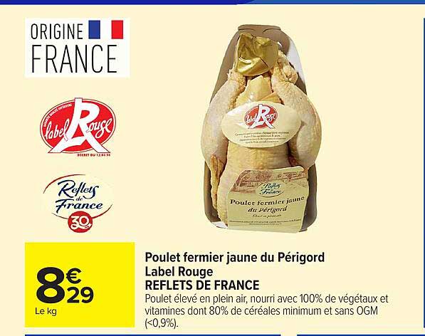 Poulet fermier jaune du Périgord Label Rouge REFLETS DE FRANCE
