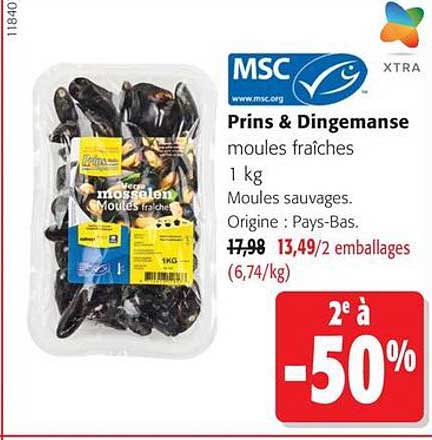 Prins & Dingemans moules fraîches