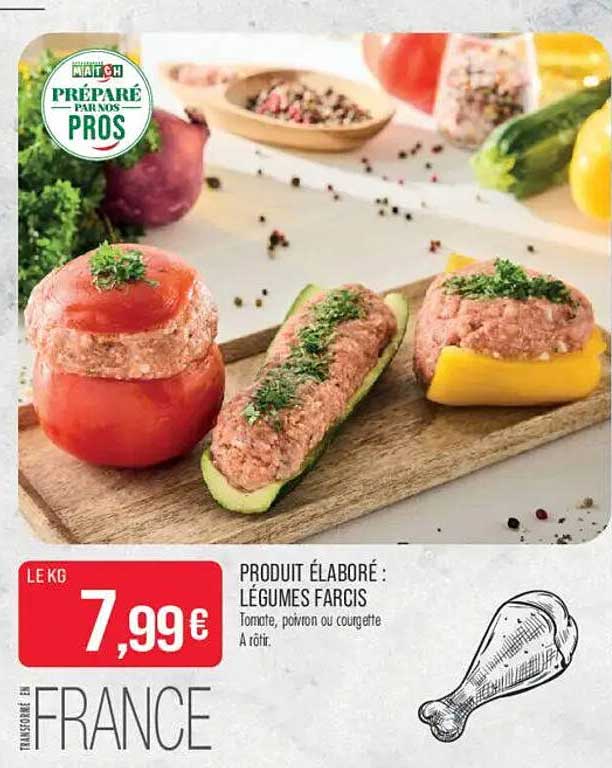 PRODUIT ÉLABORÉ : LÉGUMES FARCIS