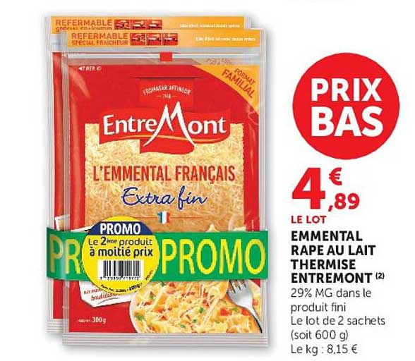 PROMO Le 2e produit à moitié prix