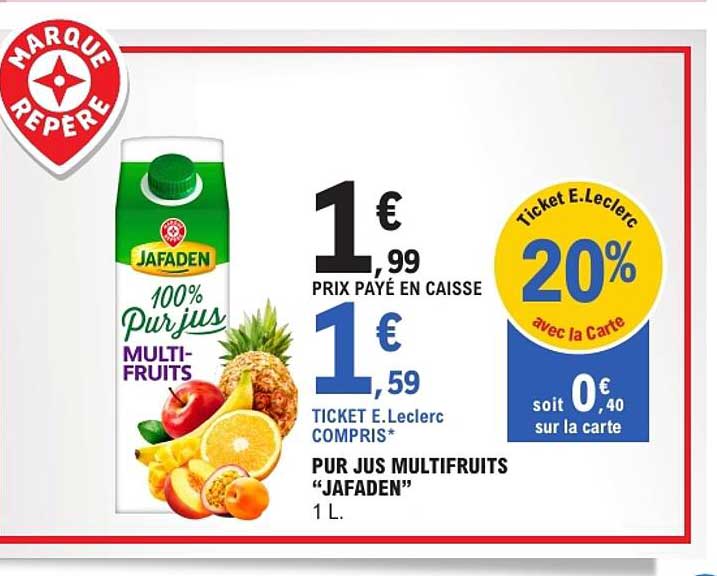 PUR JUS MULTIFRUITS “JAFADEN” 1 L.
