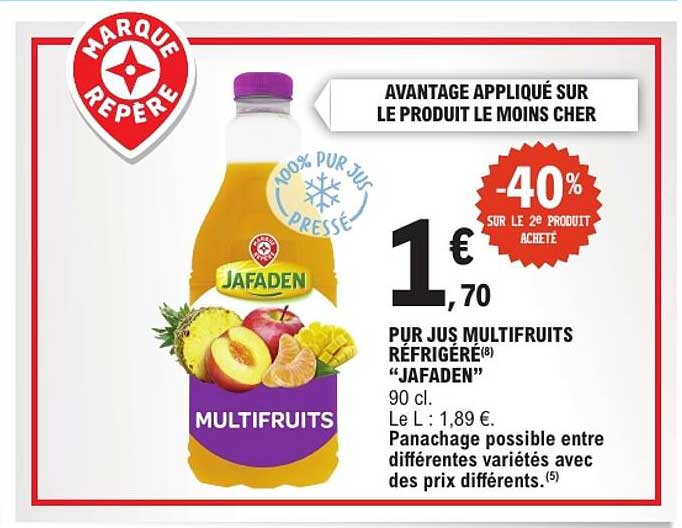PUR JUS MULTIFRUITS RÉFRIGÉRÉ "JAFADEN"