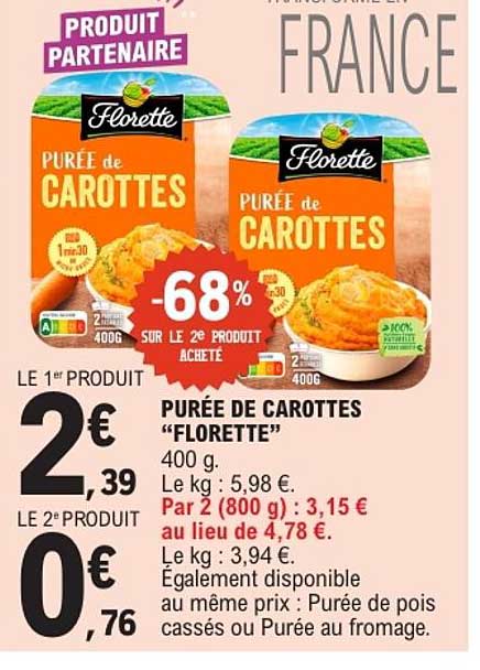 PURÉE DE CAROTTES “FLORETTE”