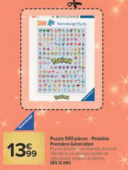 Puzzle 500 pièces - Pokédex Première Génération
