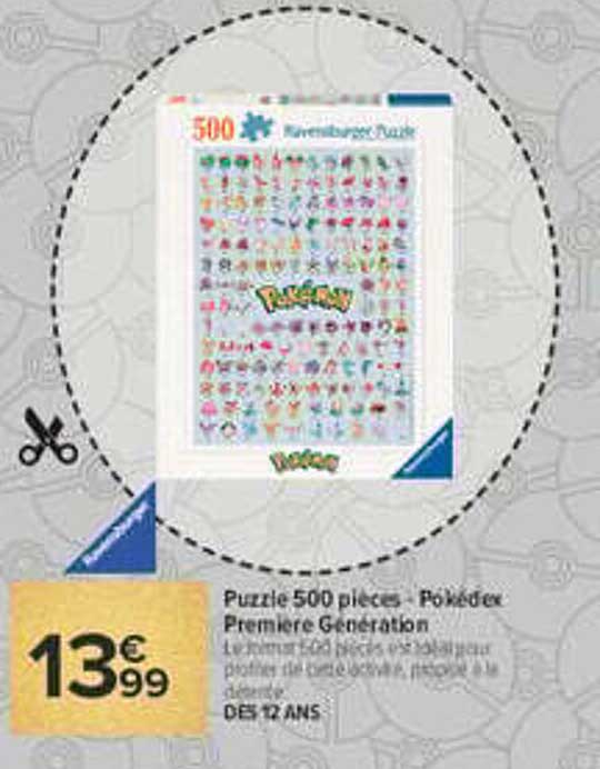 Puzzle 500 pièces - Pokémon Première Génération