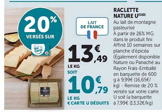 RACLETTE NATURE U