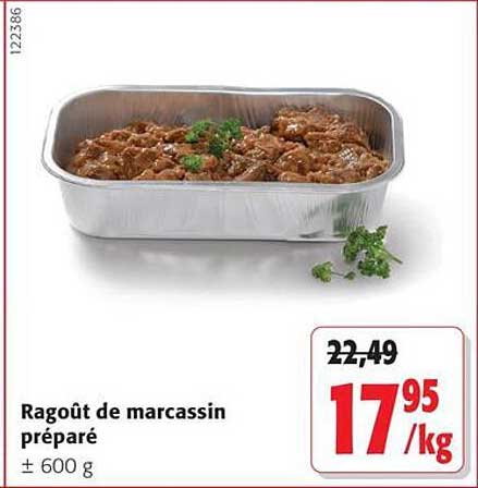 Ragoût de marcassin préparé
