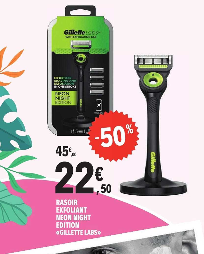 RASOIR EXFOLIANT NEON NIGHT EDITION «GILLETTE LABS»