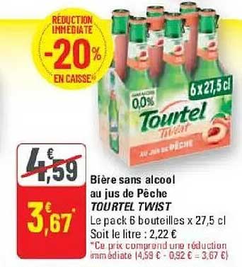 Réduction immédiate -20% en caisse