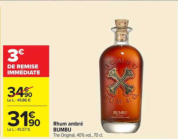 Rhum ambré BUMBU