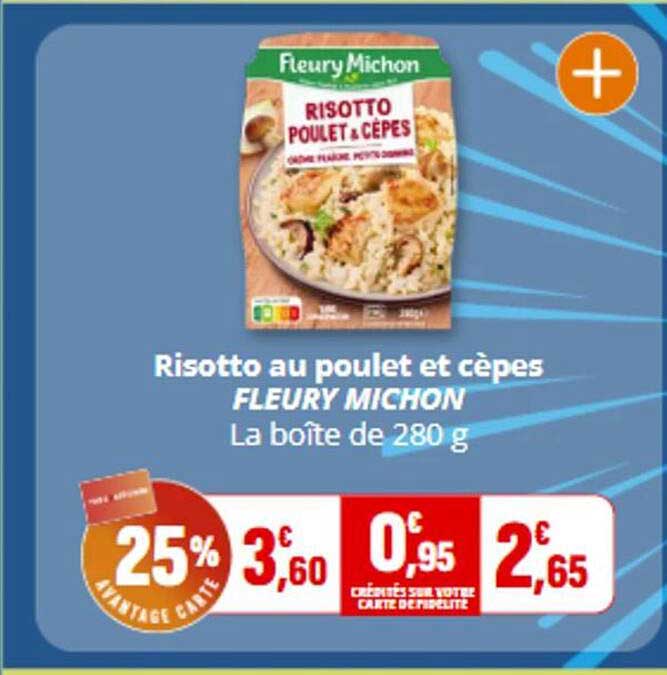 Risotto au poulet et cèpes FLEURY MICHON La boîte de 280 g