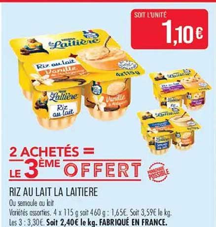 RIZ AU LAIT LA LAITIERE