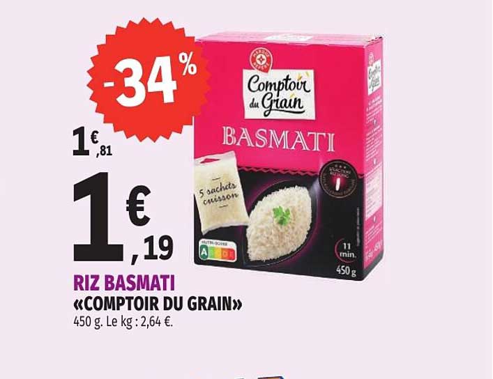 RIZ BASMATI «COMPTOIR DU GRAIN»