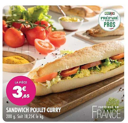 SANDWICH POULET CURRY