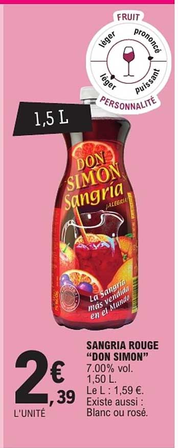 SANGRIA ROUGE “DON SIMON”