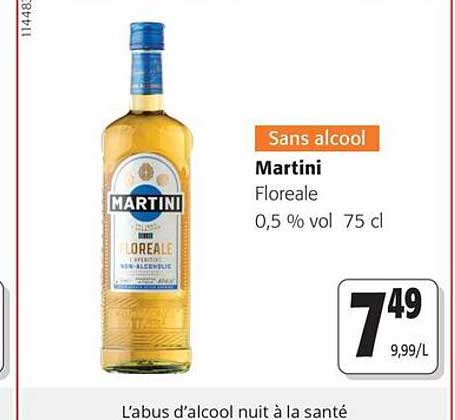 Sans alcool Martini Floreale 0,5 % vol 75 cl